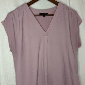 Banana Republic Mauve V-Neck Cap-Sleeve Tunic